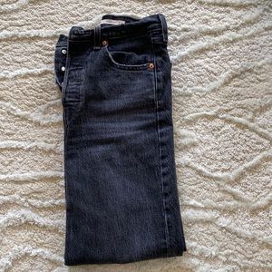 Black Ribcage Straight Leg Levis